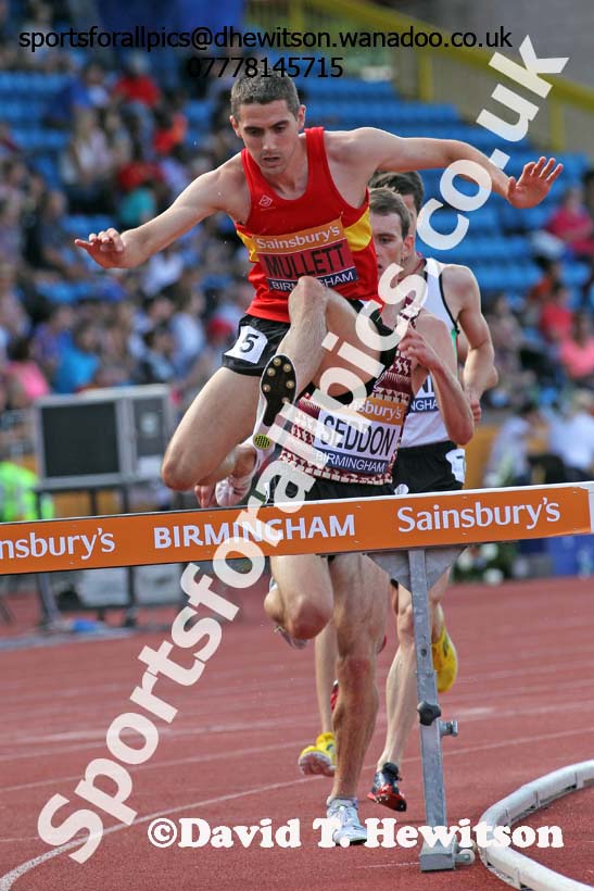 Mens 3000 metres steeplechase, Sainsbury's British Champs, Alexander Stadium, Birmingham. Photo: David T. Hewitson/Sprts for All Pics